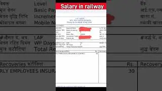 railway clerk Salary Slip 40K+🔥 l Railway junior clerk Monthly Income #salary #shorts
