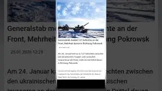 Ukraine: Generalstab meldet 127 Gefechte an der Front, Mehrheit davon in Richtung Pokrowsk