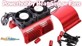 Powerhobby Heat Sink w Twin Turbo High Speed Cooling Fans 1/8 Motors