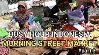 BUSY HOUR Of INDONESIA MORNING STREET MARKET #part3
