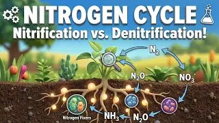 The Nitrogen Cycle! 🧬 Nitrification vs. Denitrification, Role of Bacteria & Root Nodules for Kids!