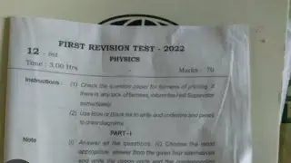 12th Physics revision test question paper