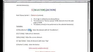 JQUERY SYNTAX BASICS