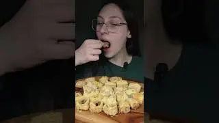 Baklava asmr eating sounds with static noise