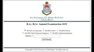 BA BSc Bcom BEd BS Result 2019 Punjab University | Muhammad Rauf