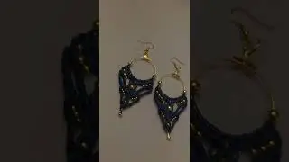 Celestial macram&eacute; earrings ⭐#jewelry #macrame #handmade #boho #shorts