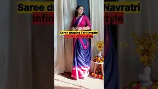 Saree draping for Navratri #sareedraping #sareestyling #navratrilook #garbalook #meesho