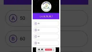 1, 4, 10, 20, 35, ?🧠 Answer Batao!#ssc#ssccgl#sscgd#sscchsl#short#shorts#maths#sad#banking#reels#gk