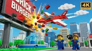 LEGO City Plane Crash: Stunt Pilot Hits Billboard! 🛩️🖼️