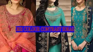 2021 LATEST COLOUR CONTRAST IDEAS FOR BEAUTIFUL DRESSES||2021 FASHION COLOUR COMBINATION IDEAS