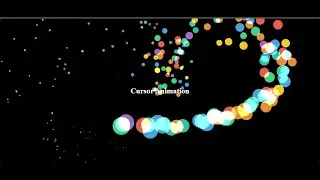 How to make  Multi Colours Bobbles Cursor Using HTML Canvas, CSS and JS! Quick and easy