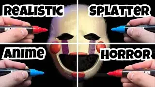 Рисуем марионетку! FNAF &mdash; 4 потрясающих стиля!