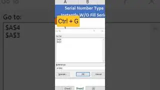 Serial No. Type Instantly 2 #excel #shorts #vrial #trending #shortvideo #shortcut #tips #shortvideo
