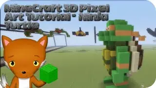 MineCraft 3D Pixel Art Tutorial - Teenage Mutant Ninja Turtle