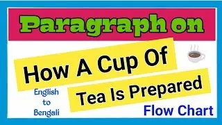 Paragraph on How A Cup Of Tea Is Prepared ☕||Flow chart on how a Cup of tea is prepared