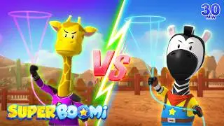 Cowboy Hero Challenge 🤠 | Lasso & Save Action | Animal Rescue Team | Kids Cartoons | Super BOOMi