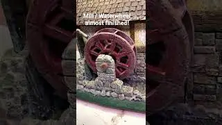 Mill / Waterwheel almost finished! #terrain #terrainbuilding #dnd