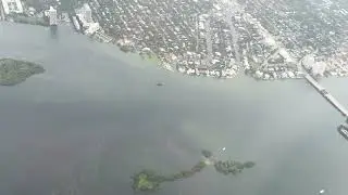 Takeoff east from Miami International airport and the loop around to fly west.
