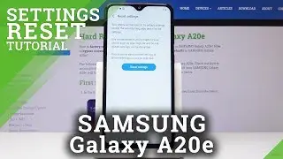 How to Reset Settings in SAMSUNG Galaxy A20e - Restore Default Settings