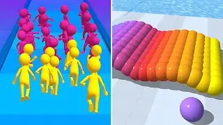 Join Clash 3D Vs Canvas Run 🟣🧿🟢Walkthrough Android IOS Max Levels Gameplay HY1E