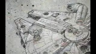 ミレニアムファルコンを描いてみた。（Drawing MILLENNIUM FALCON.）