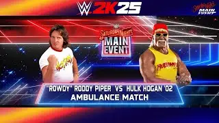 WWE 2K25: HULK HOGAN VS ROWDY RODDY PIPER | AMBULANCE MATCH 2026 | SIMULATION