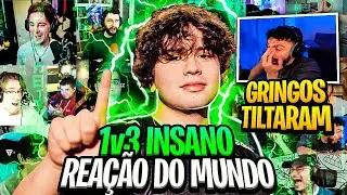 REAÇÃO DO MUNDO ao LESS CLUTCH do 1v3, INACREDITAVEL! (Reação dos Streamers)