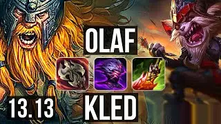 OLAF vs KLED (TOP) | Rank 2 Olaf, 8/2/6 | KR Challenger | 13.13