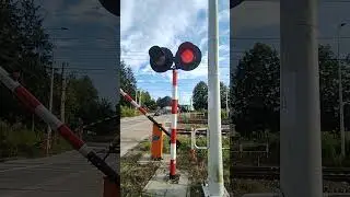 Przejazd kolejowy przy stacji Olsztyn Gutkowo#2,+2 przeloty. ( Niebezpieczna sytuacja)