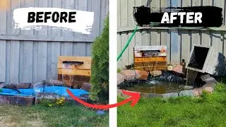 POPOSOAP Pond Waterfall with Pump Kit Review - We Upgraded the Kiddie Pool pond!