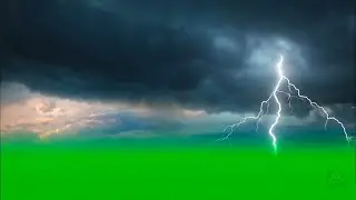 Thunderstorm Lightning Cloud Green Screen | Storm Lightning Strike VFX Background #thunderstrome 