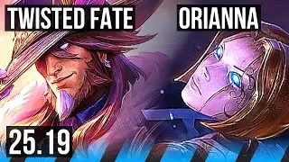 TWISTED FATE vs ORIANNA (MID) | KR Grandmaster | 25.19