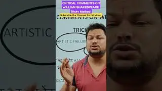 CRITICAL COMMENTS ON WILLIAM SHAKESPEARE TRICKY METHOD # CRITICAL COMMENTS #youtubeshorts #uptgt