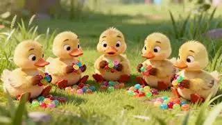 🦆🍬🌈 5 patitos contando caramelos arcoíris | Canciones Infantiles y Rimas para Niños 🎵