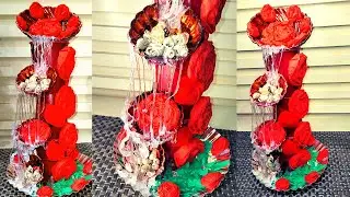 DIY Coffee Cup Waterfall idea || Hot glue waterfall / Table top Craft / Best out of waste ||