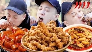 Village Funny Mukbang ｜Grilled Stone Food ｜Wild Cooking ｜Cooking And Eating Special Food Collection