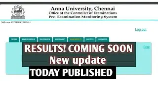 Annauniversity nov dec 2019 results /Coming soon/May be Today night