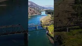 Drone Shot of Train Bridge in Montana #drone