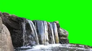 4K Green Screen - JUNGLE WATERFALL