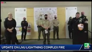 Cal Fire is giving an update on the LNU Lightning Complex fires in Northern California