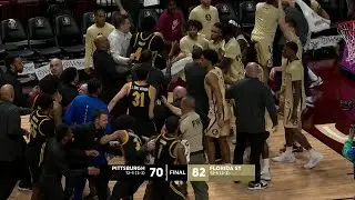 Страсти вспыхнули во время рукопожатия между Питтом и Флоридой Стэйт | ESPN College Basketball
