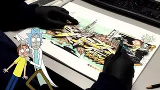 RICK & MORTY GRAFFITI SKETCH - ASMOE | Meditate Series 001