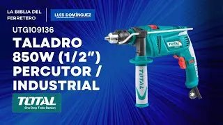 ¡Potencia Industrial! Taladro Percutor TOTAL 850W UTG109136 en Acción