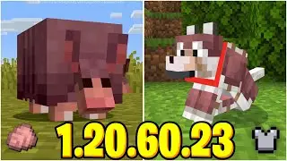 MINECRAFT PE 1.20.60.23 - TATU, ARMADURA DE LOBO E MT MAIS! (Bedrock)