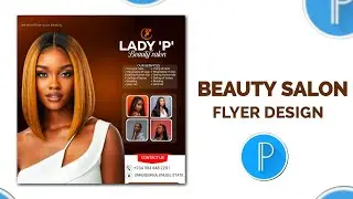 BEAUTY SALON flyer design on pixellab