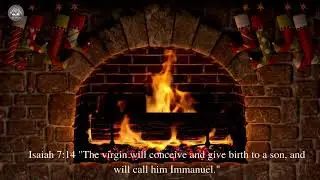 Gentle Christmas Ambience with Fireplace Crackle & Uplifting Scripture Verses 🎄