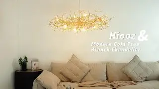 Modern Gold Tree Branch Chandelier - Luxury Ambient Light for Living Room & Dining Room