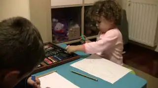 Rebeca y Hugo pintanto