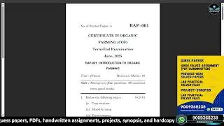 BACHELOR OF SCIENCE (HONOURS) ANTHROPOLOGY (BSCANH)Term-End Examination June, 2025 BANC-101