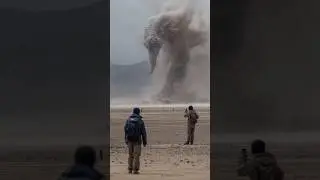 Terrifying Giant Worm Surfaces in Mongolian Desert Storm